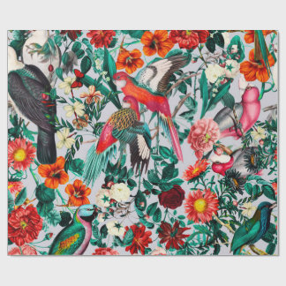 FLORAL AND BIRDS XIV-II WRAPPING PAPER