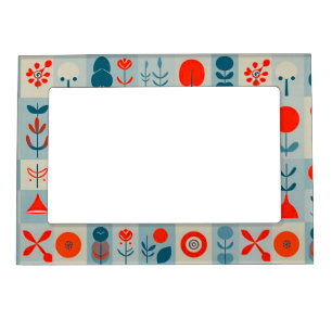 Floral and botanical shapes magnetic frame