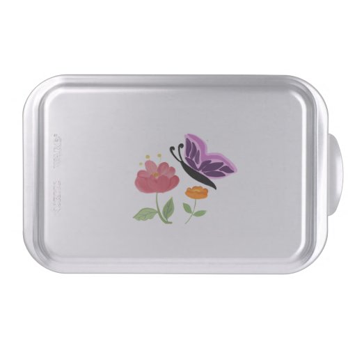 floral and butterfly cake pan