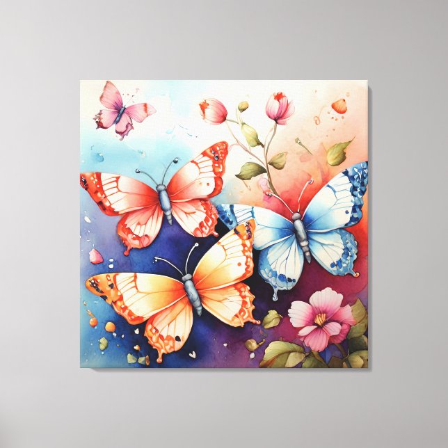 Floral and Butterfly Fine Art Print Chic  (Front)