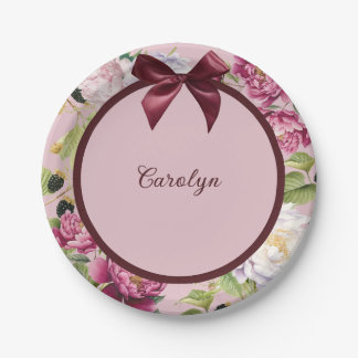 Floral and Dot Mother's Day 7" Plate