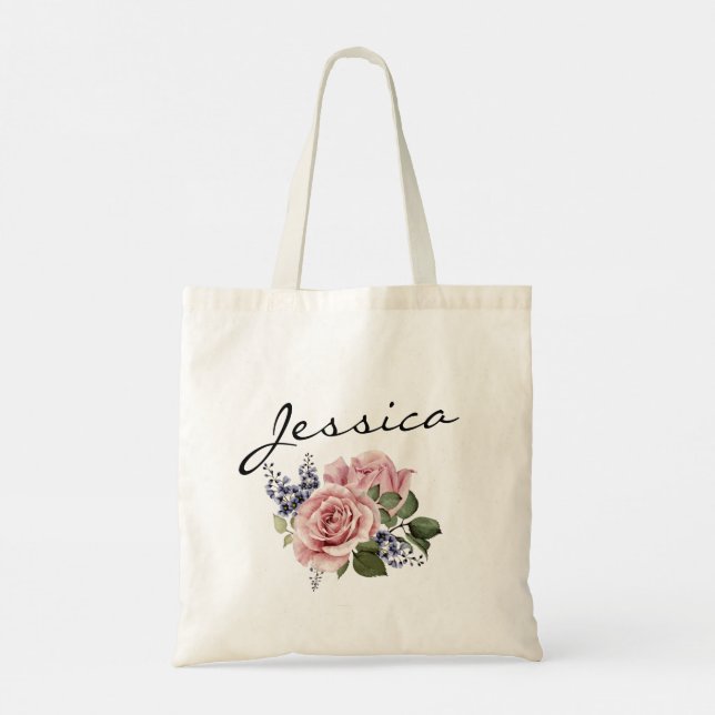 Floral And Elegant  Sister Maid Of Honor Tote Bag (Back)