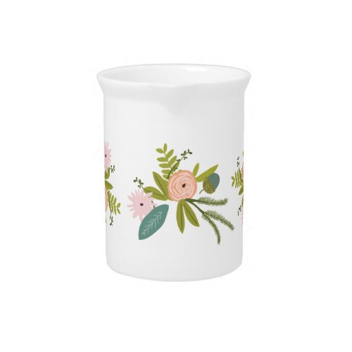 Floral and Fauna Beverage Pitcher