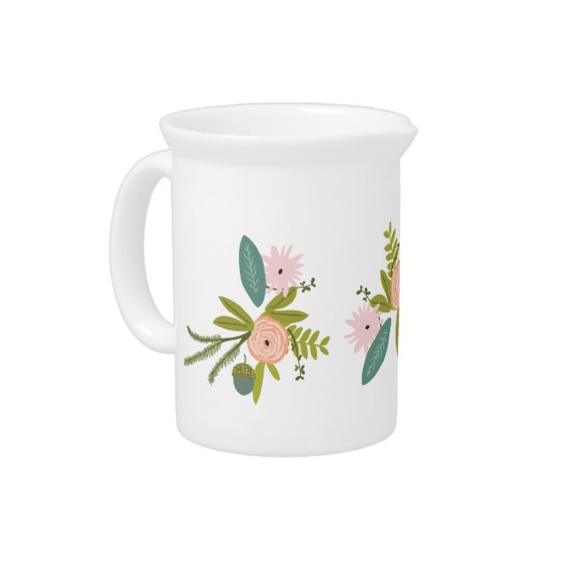 Floral and Fauna Beverage Pitcher (Left)