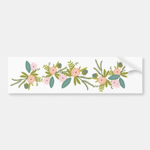 Floral and Fauna Bumper Sticker