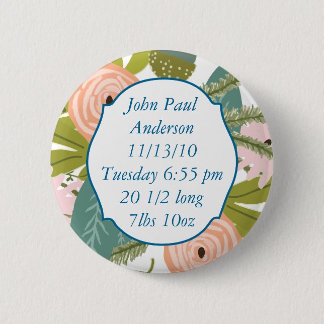 Floral and Fauna Button (Front)