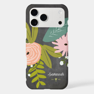Floral and Fauna Chalkboard iPhone 17 Pro Max Case