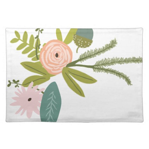 Floral and Fauna Cloth Placemat