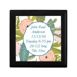 Floral and Fauna Keepsake Box