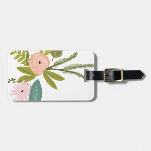Floral and Fauna Luggage Tag