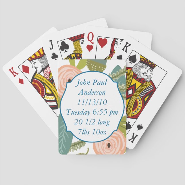 Floral and Fauna Poker Cards (Back)