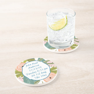 Floral and Fauna Sandstone Coaster