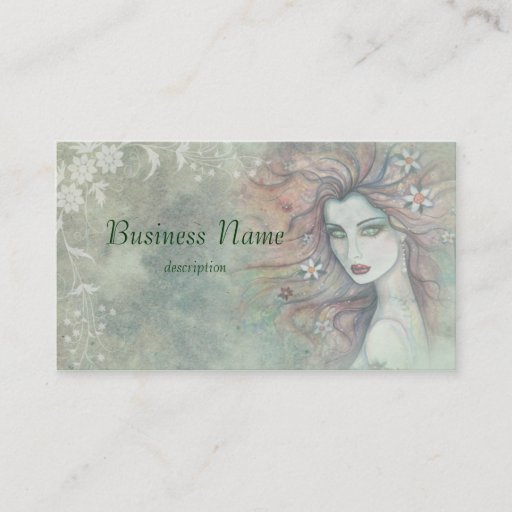 Customizable Floral and Feminine Business Cards