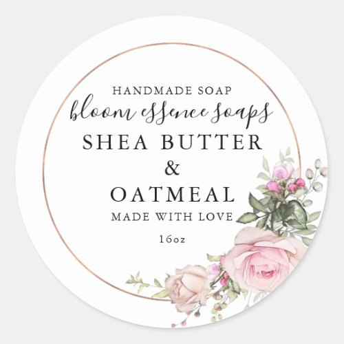 Floral and Foil  Soap Sticker
