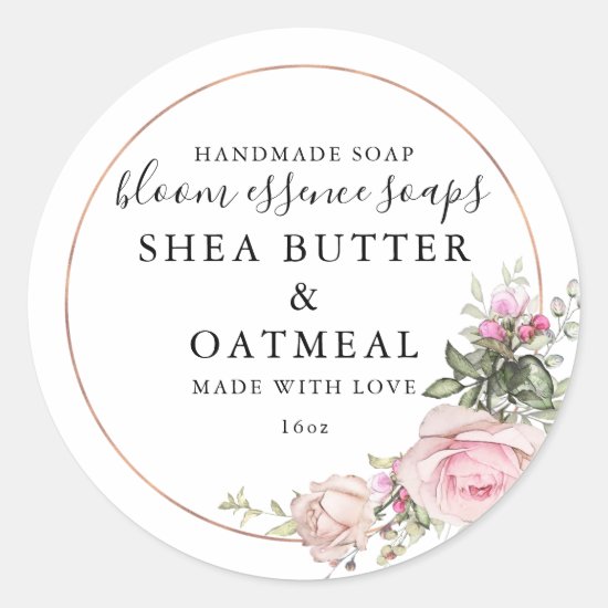 Floral and Foil | Soap Sticker