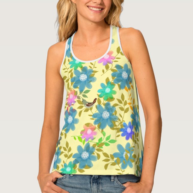 Floral and foliage  tank top (Front)