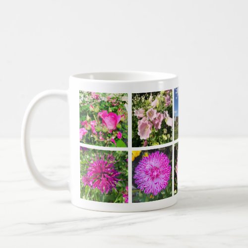 Floral and Garden Photo Grid Collage Coffee Mug