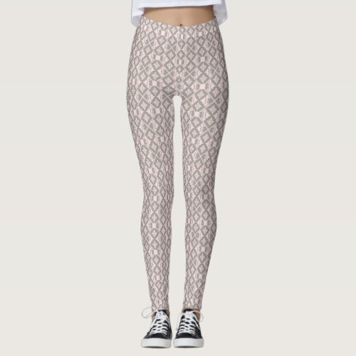 Floral and Geometric Harmony Leggings