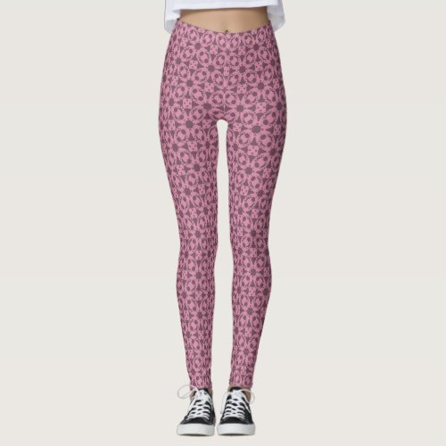 Floral and Geometric Harmony Leggings