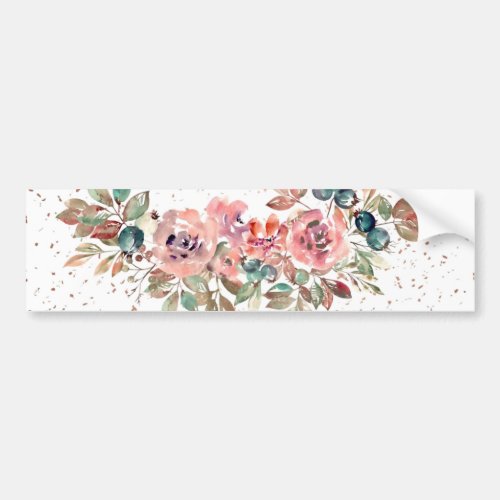 floral and glamour seamless pattern bumper sticker