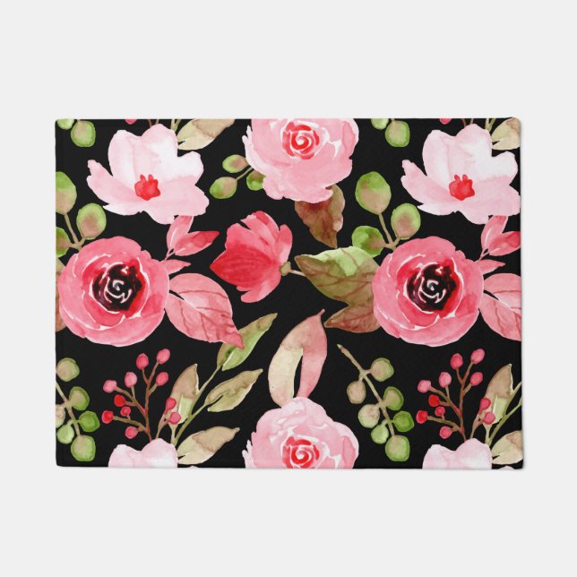 Floral And Glamour Seamless Pattern Colorful  Doormat (Front)