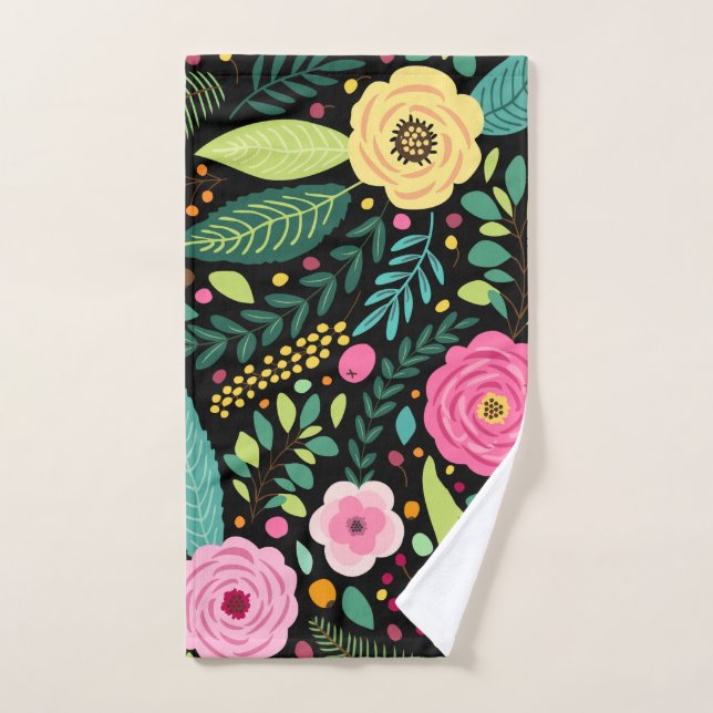 Floral And Glamour Seamless Pattern Cute   Hand Towel (Hand Towel)