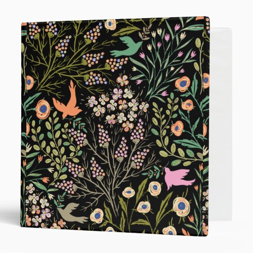 Floral And Glamour Seamless Pattern Summer Color  3 Ring Binder