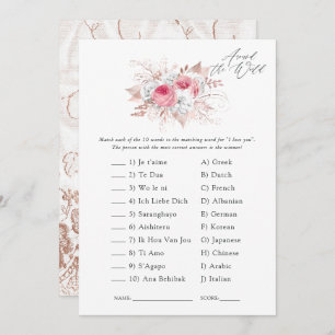 Floral and Lace Bridal Shower Game Invitation