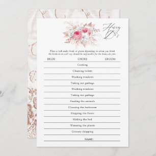 Floral and Lace Bridal Shower Game Invitation