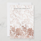 Floral and Lace Bridal Shower Game Invitation (Back)