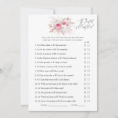 Floral and Lace Bridal Shower Game Invitation (Front)