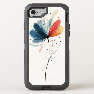 Floral and Leaves OtterBox Defender iPhone SE/8/7 Case
