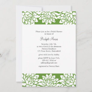 Floral and Modern Bridal Shower Invitation