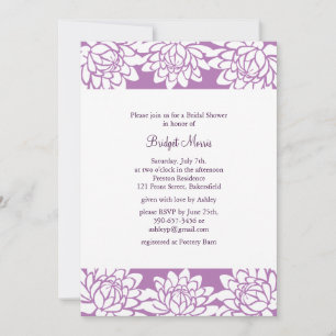Floral and Modern Bridal Shower Invitation