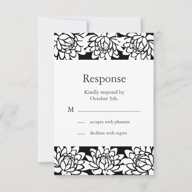 Floral and Modern RSVP (Front)