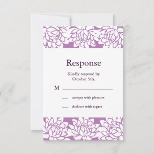Floral and Modern RSVP Card