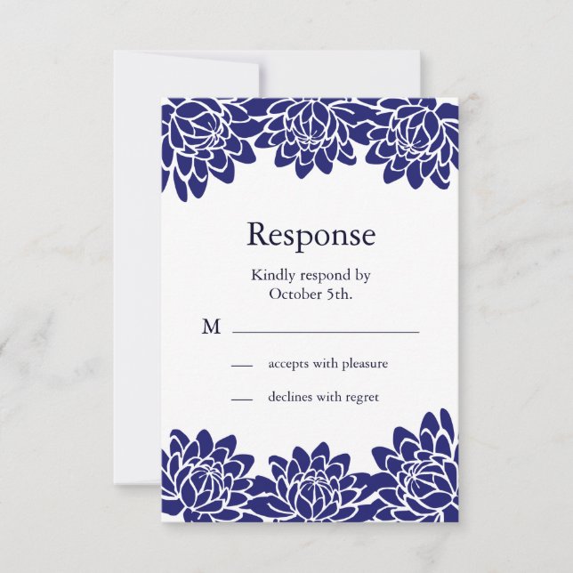 Floral and Modern RSVP Card (Front)