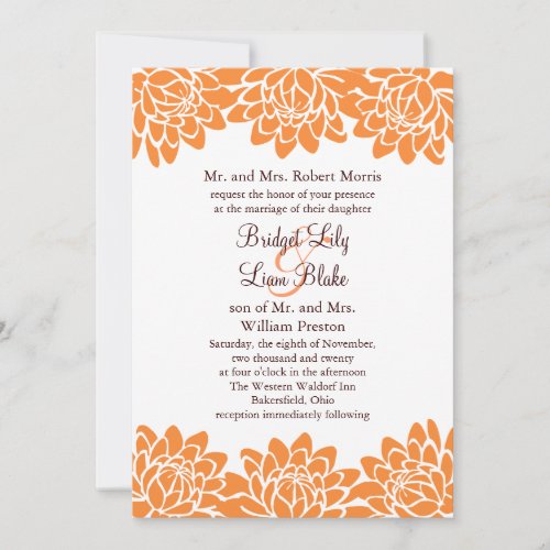 Floral and Modern Wedding Invitation