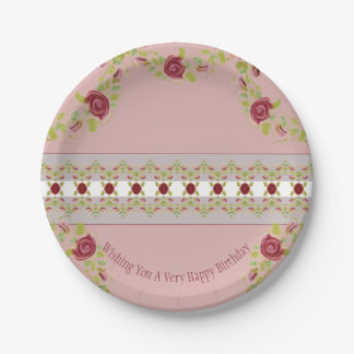 Floral And Pattern Detailing Paper Plates