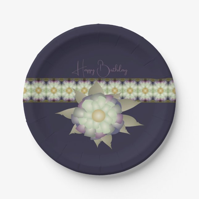 Floral And Pattern Mix  Paper Plates (Front)