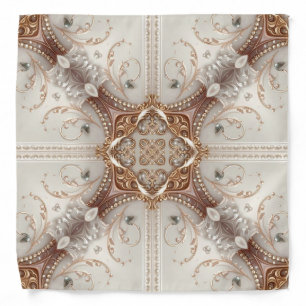 Floral and Pearl Embellishments Bandana