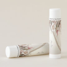Floral and Pearl Embellishments Lip Balm