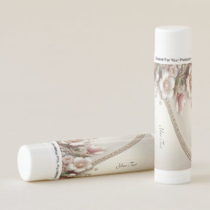Floral and Pearl Embellishments Lip Balm