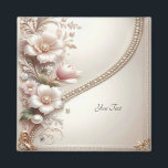 Floral and Pearl Embellishments Magnet<br><div class="desc">Beautiful Floral and Pearl Embellishments Magnet</div>
