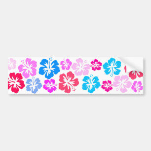Floral and pink bumper sticker