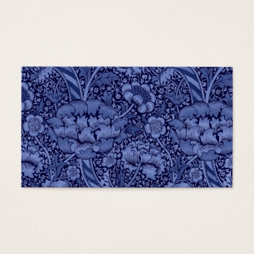 Floral and Ribbon in Blue Business Cards