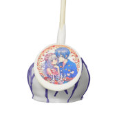 Floral Anime Themed Personalized Wedding Cake Pops (Front)