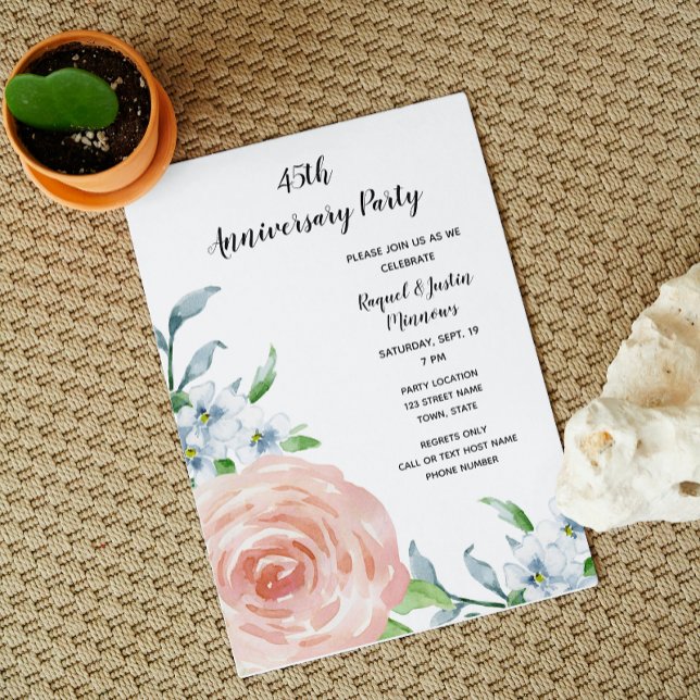 Floral Anniversary Invitation (Creator Uploaded)