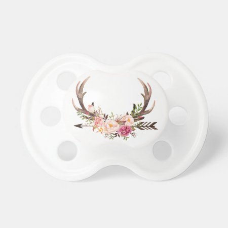 Floral Antlers Pacifier