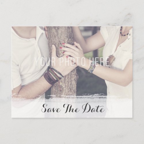 Floral Antlers Rustic Wedding  Save The Date Announcement Postcard